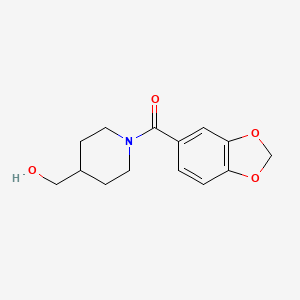 molecular formula C14H17NO4 B3211034 Benzo[d][1,3]dioxol-5-yl(4-(hydroxymethyl)piperidin-1-yl)methanone CAS No. 1082811-94-6