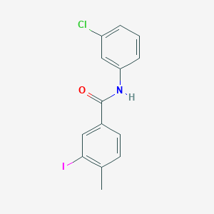 molecular formula C14H11ClINO B321104 N-(3-chlorophenyl)-3-iodo-4-methylbenzamide 