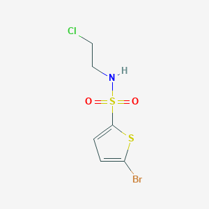 molecular formula C6H7BrClNO2S2 B3211056 5-bromo-N-(2-chloroethyl)thiophene-2-sulfonamide CAS No. 1082843-83-1