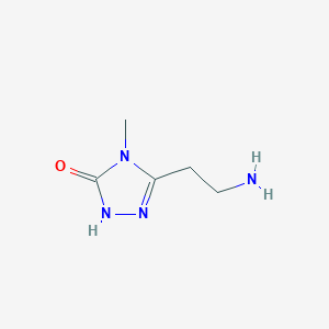 molecular formula C5H10N4O B3211097 5-(2-aminoethyl)-4-methyl-2,4-dihydro-3H-1,2,4-triazol-3-one CAS No. 1083216-69-6