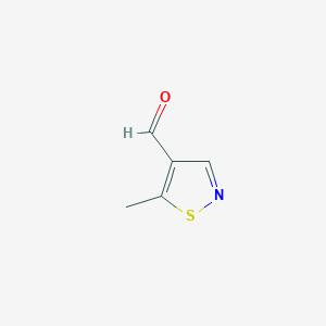 molecular formula C5H5NOS B3211109 4-Isothiazolecarboxaldehyde, 5-methyl- CAS No. 1083223-98-6