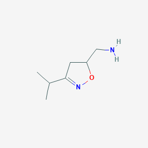 (3-Isopropyl-4,5-dihydroisoxazol-5-yl)methanamine