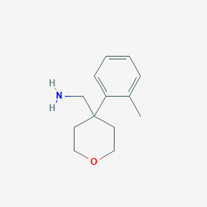 [4-(2-Methylphenyl)oxan-4-yl]methanamine