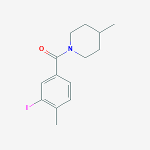 molecular formula C14H18INO B321116 1-(3-Iodo-4-methylbenzoyl)-4-methylpiperidine 