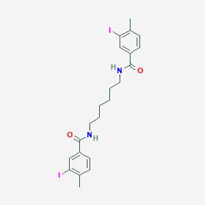 molecular formula C22H26I2N2O2 B321120 3-iodo-N-{6-[(3-iodo-4-methylbenzoyl)amino]hexyl}-4-methylbenzamide 