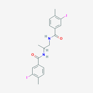 molecular formula C19H20I2N2O2 B321121 3-iodo-N-{2-[(3-iodo-4-methylbenzoyl)amino]-1-methylethyl}-4-methylbenzamide 