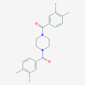 molecular formula C20H20I2N2O2 B321123 1,4-Bis(3-iodo-4-methylbenzoyl)piperazine 