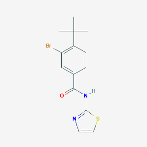 molecular formula C14H15BrN2OS B321125 3-bromo-4-tert-butyl-N-(1,3-thiazol-2-yl)benzamide 