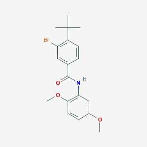 molecular formula C19H22BrNO3 B321126 3-bromo-4-tert-butyl-N-(2,5-dimethoxyphenyl)benzamide 