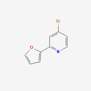 molecular formula C9H6BrNO B3211273 4-Bromo-2-(2-furyl)pyridine CAS No. 1086381-47-6