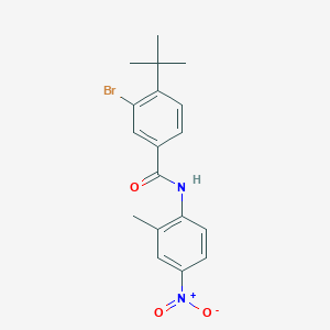 molecular formula C18H19BrN2O3 B321128 3-bromo-4-tert-butyl-N-(2-methyl-4-nitrophenyl)benzamide 