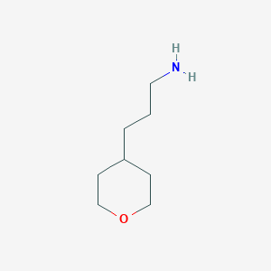 molecular formula C8H17NO B3211327 3-(Oxan-4-YL)propan-1-amine CAS No. 1086393-62-5