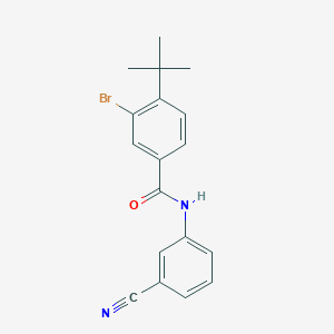 molecular formula C18H17BrN2O B321134 3-bromo-4-tert-butyl-N-(3-cyanophenyl)benzamide 