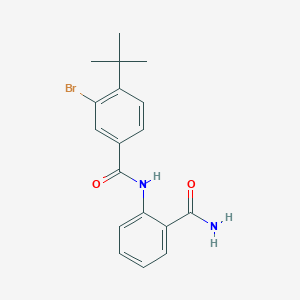 molecular formula C18H19BrN2O2 B321136 3-bromo-4-tert-butyl-N-(2-carbamoylphenyl)benzamide 