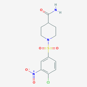 1-[(4-Chloro-3-nitrophenyl)sulfonyl]piperidine-4-carboxamide