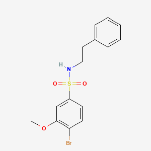 molecular formula C15H16BrNO3S B3211377 4-bromo-3-methoxy-N-(2-phenylethyl)benzenesulfonamide CAS No. 1087639-79-9