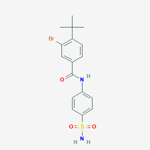 molecular formula C17H19BrN2O3S B321138 3-bromo-4-tert-butyl-N-(4-sulfamoylphenyl)benzamide 