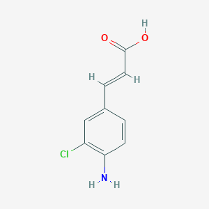 molecular formula C9H8ClNO2 B3211400 3-(4-Amino-3-chlorophenyl)acrylic acid CAS No. 1087770-44-2