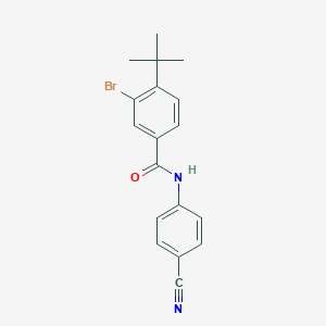 molecular formula C18H17BrN2O B321141 3-bromo-4-tert-butyl-N-(4-cyanophenyl)benzamide 