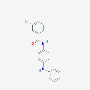 molecular formula C23H23BrN2O B321142 N-(4-anilinophenyl)-3-bromo-4-tert-butylbenzamide 