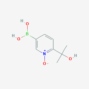 molecular formula C8H12BNO4 B3211425 5-Borono-2-(2-hydroxypropan-2-yl)pyridine 1-oxide CAS No. 1088496-43-8