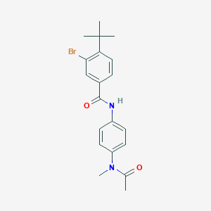 molecular formula C20H23BrN2O2 B321144 N-{4-[acetyl(methyl)amino]phenyl}-3-bromo-4-tert-butylbenzamide 