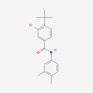 molecular formula C19H22BrNO B321146 3-bromo-4-tert-butyl-N-(3,4-dimethylphenyl)benzamide 