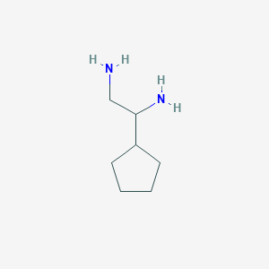 molecular formula C7H16N2 B3211462 1-Cyclopentylethane-1,2-diamine CAS No. 1089358-93-9