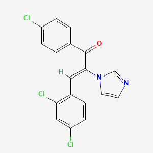 (Z)-1-(4-Chlorophenyl)-3-(2,4-dichlorophenyl)-2-(1H-imidazol-1-YL)prop-2-EN-1-one