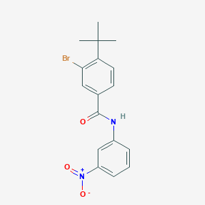 molecular formula C17H17BrN2O3 B321148 3-bromo-4-tert-butyl-N-(3-nitrophenyl)benzamide 