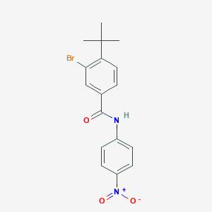 molecular formula C17H17BrN2O3 B321151 3-bromo-4-tert-butyl-N-(4-nitrophenyl)benzamide 