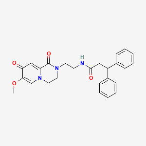 N-(2-(7-methoxy-1,8-dioxo-3,4-dihydro-1H-pyrido[1,2-a]pyrazin-2(8H)-yl)ethyl)-3,3-diphenylpropanamide