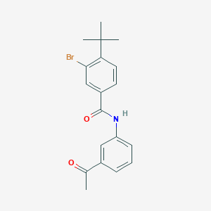molecular formula C19H20BrNO2 B321152 N-(3-acetylphenyl)-3-bromo-4-tert-butylbenzamide 