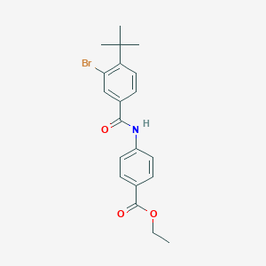 molecular formula C20H22BrNO3 B321154 Ethyl 4-[(3-bromo-4-tert-butylbenzoyl)amino]benzoate 