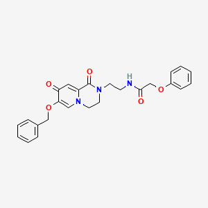 molecular formula C25H25N3O5 B3211546 N-(2-(7-(benzyloxy)-1,8-dioxo-3,4-dihydro-1H-pyrido[1,2-a]pyrazin-2(8H)-yl)ethyl)-2-phenoxyacetamide CAS No. 1091068-15-3