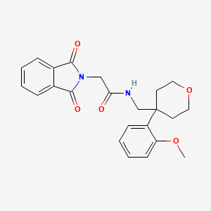 2-(1,3-dioxoisoindolin-2-yl)-N-((4-(2-methoxyphenyl)tetrahydro-2H-pyran-4-yl)methyl)acetamide