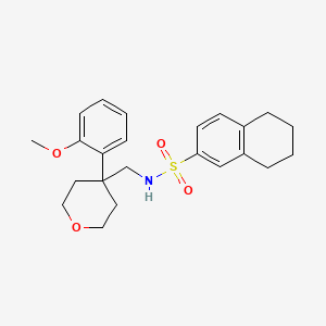 N-((4-(2-methoxyphenyl)tetrahydro-2H-pyran-4-yl)methyl)-5,6,7,8-tetrahydronaphthalene-2-sulfonamide