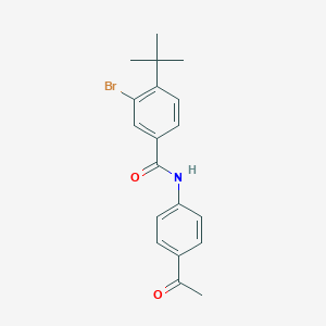 molecular formula C19H20BrNO2 B321156 N-(4-acetylphenyl)-3-bromo-4-tert-butylbenzamide 