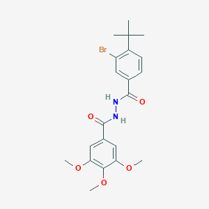 molecular formula C21H25BrN2O5 B321159 N'-(3-bromo-4-tert-butylbenzoyl)-3,4,5-trimethoxybenzohydrazide 