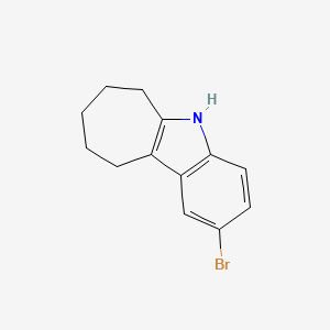 molecular formula C13H14BrN B3211597 2-Bromo-5,6,7,8,9,10-hexahydrocyclohepta[b]indole CAS No. 109160-55-6