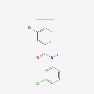 molecular formula C17H17BrClNO B321160 3-bromo-4-tert-butyl-N-(3-chlorophenyl)benzamide 