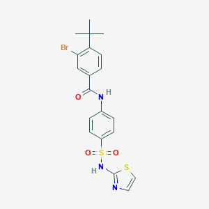 molecular formula C20H20BrN3O3S2 B321162 3-bromo-4-tert-butyl-N-[4-(1,3-thiazol-2-ylsulfamoyl)phenyl]benzamide 