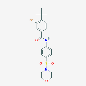 molecular formula C21H25BrN2O4S B321163 3-bromo-4-tert-butyl-N-[4-(4-morpholinylsulfonyl)phenyl]benzamide 