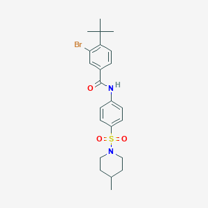3-bromo-4-tert-butyl-N-{4-[(4-methyl-1-piperidinyl)sulfonyl]phenyl}benzamide