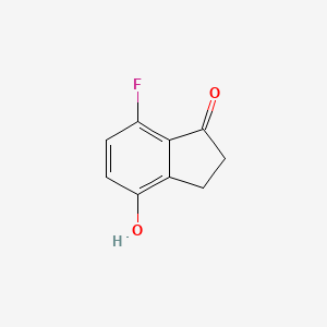molecular formula C9H7FO2 B3211655 1H-Inden-1-one, 7-fluoro-2,3-dihydro-4-hydroxy- CAS No. 1092347-77-7