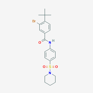 3-bromo-4-tert-butyl-N-[4-(1-piperidinylsulfonyl)phenyl]benzamide