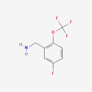 molecular formula C8H7F4NO B3211678 5-氟-2-(三氟甲氧基)苄胺 CAS No. 1092460-98-4