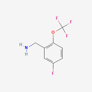 molecular formula C8H7F4NO B3211678 5-Fluoro-2-(trifluoromethoxy)benzylamine CAS No. 1092460-98-4