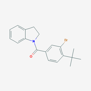 molecular formula C19H20BrNO B321169 1-(3-Bromo-4-tert-butylbenzoyl)indoline 