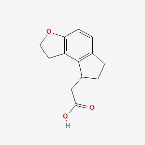 molecular formula C13H14O3 B3211691 2-(2,6,7,8-Tetrahydro-1H-cyclopenta[e][1]benzofuran-8-yl)acetic acid CAS No. 1092507-01-1